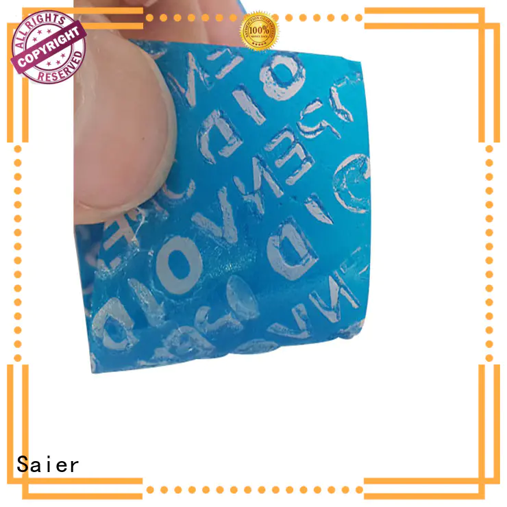 label void sticker producer for product package Saier
