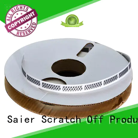 Saier cost-effective scratch off labels on rolls wholesale for product package