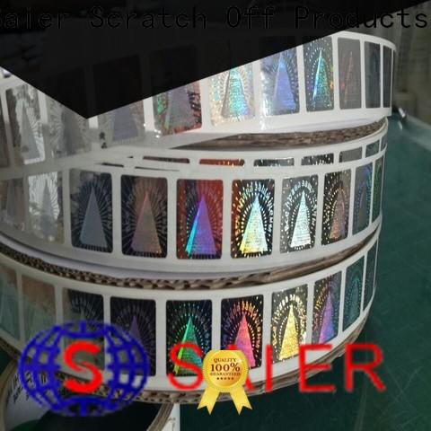 Saier holographic sticker with good price on sale