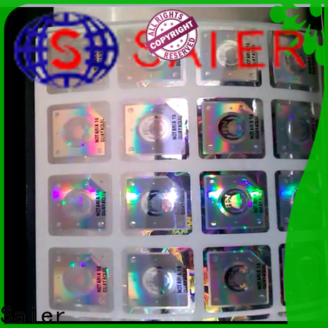 Saier holographic sticker manufacturer for ibulk production