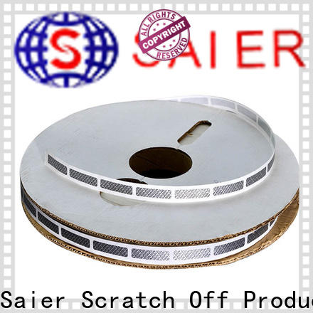 Saier latest scratch off foil stickers factory price for id card
