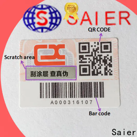 Saier anti fake label directly sale bulk production