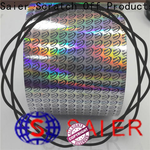 Saier hot selling holographic hot stamping foil with good price for plastic