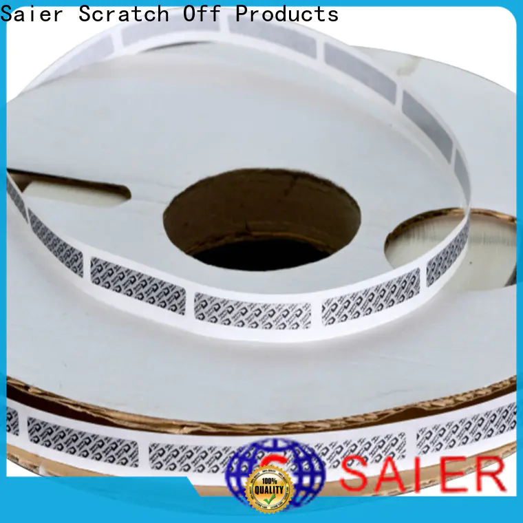 Saier zebra scratch off stickers supplier for product package