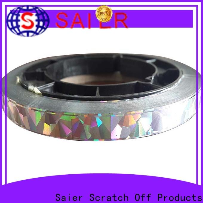 Saier hot foil stamping supplies in china for plastic