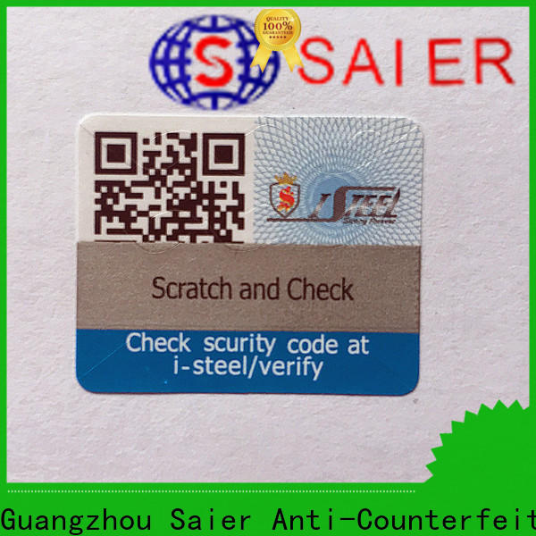Saier adhesive sticker with qr code wholesale for promotion