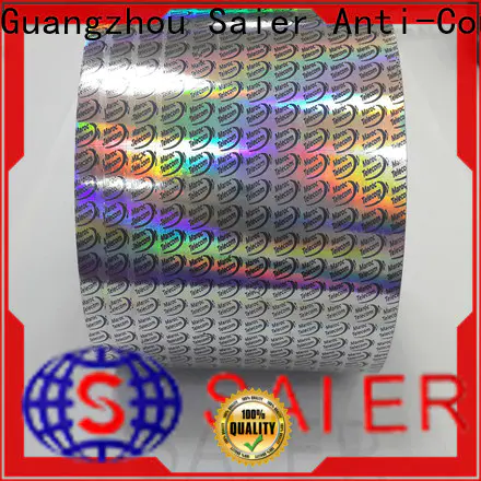 Saier hot stamping foil products factory for cloth