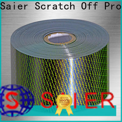 Saier custom hot foil stamping factory price for cloth