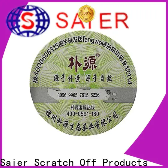 Saier durable anti fake label with good price bulk buy
