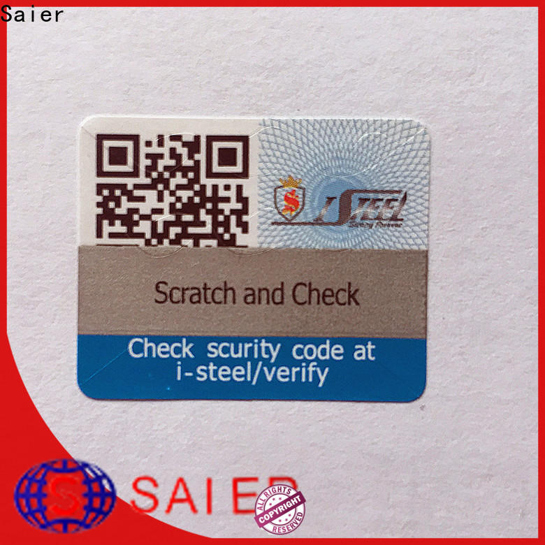 Saier adhesive sticker with qr code inquire now bulk buy