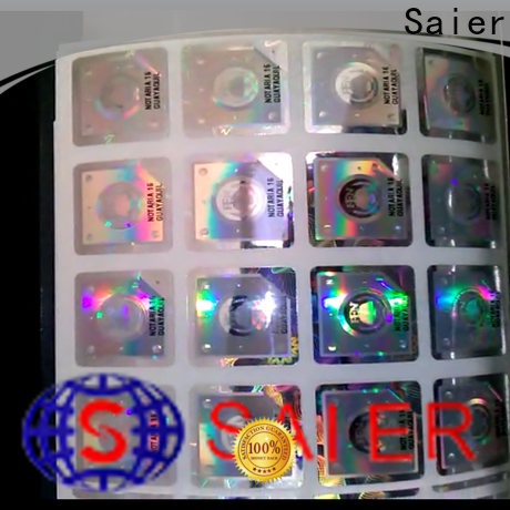 Saier custom hologram security label manufacturer for ibulk production