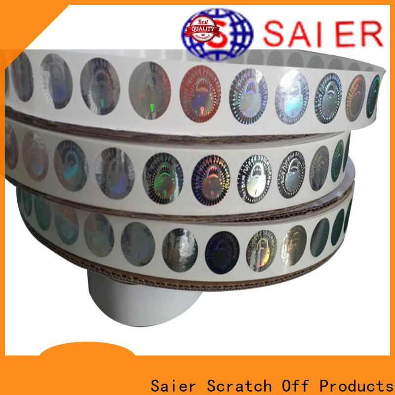 Saier custom hologram stickers factory for promotion
