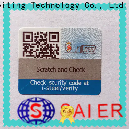 Saier useful security labels from manufacturer bulk production