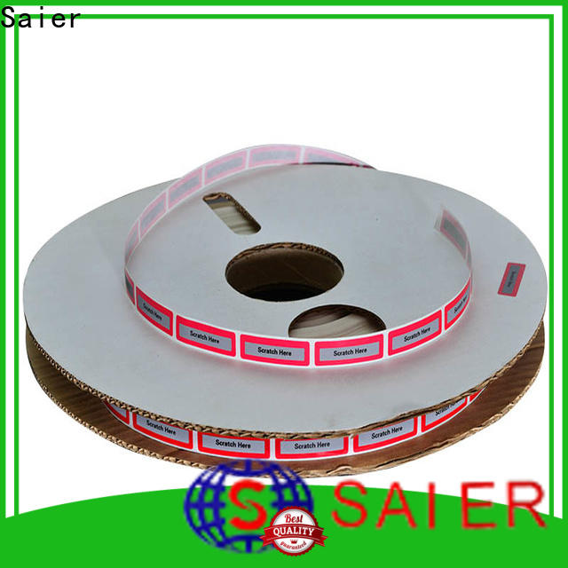 Saier cost-effective sticker void factory price for credit card