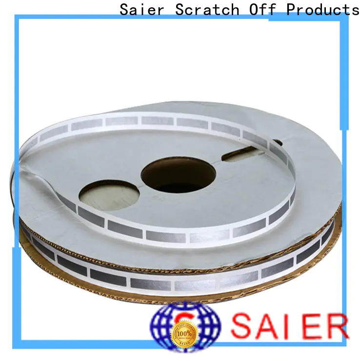 Saier custom silver scratch off material producer for promotion