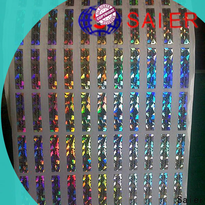 Saier hot-sale custom holographic labels factory price for sale