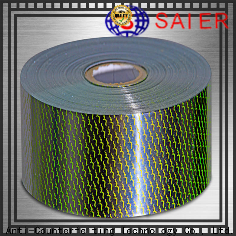 Saier waterproof hot stamping paper with competetive price for plastic