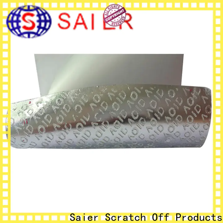 Saier stickers void manufacturer for product package