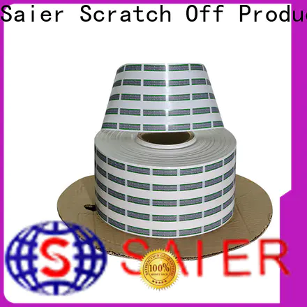 Saier scratch off sticker sheets factory for promotion