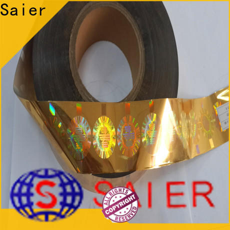 Saier hot foil stamping paper factory direct supply for cloth