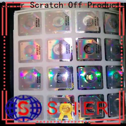 durable custom hologram stickers series for cash