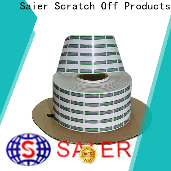 Saier customized base label wholesale bulk production