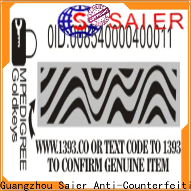 Saier promotional custom security labels grab now for promotion