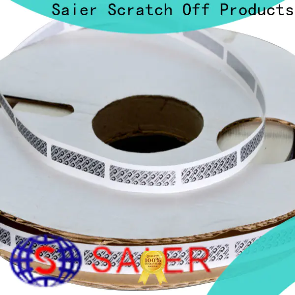 Saier scratch off material shop now for promotion