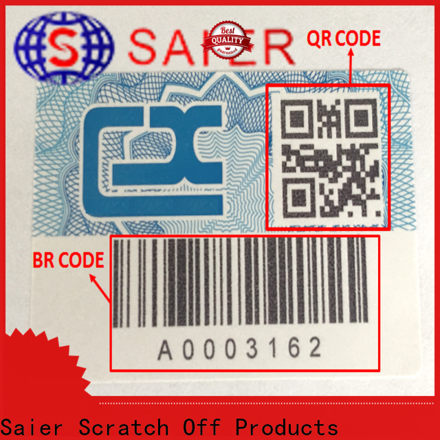 Saier custom security labels from China for book