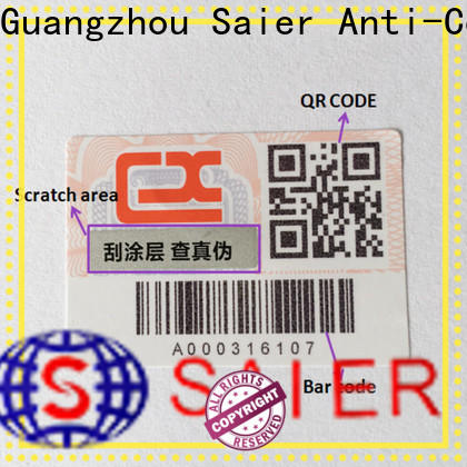custom security labels international from manufacturer for package