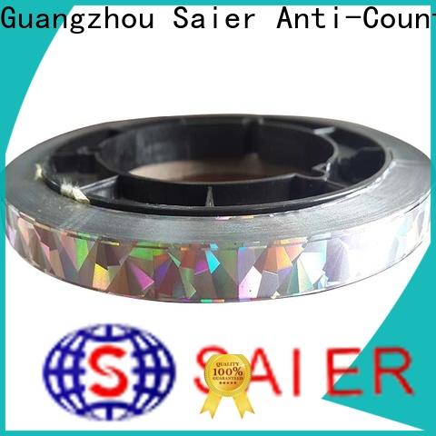 Saier holographic foil stamping from China for glass