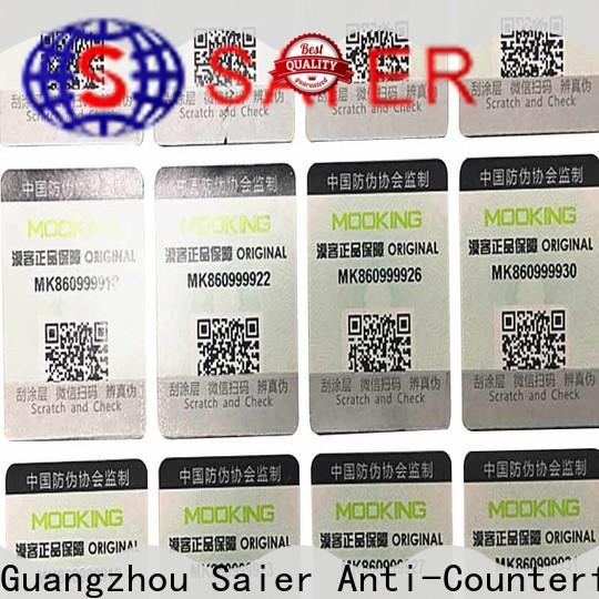 Saier new security labels international factory direct supply bulk production