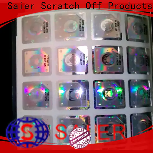 promotional hologram scratch off stickers factory price for sale