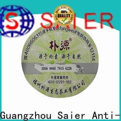 Saier high security labels grab now for book