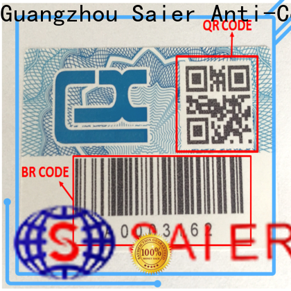customized high security labels with good price bulk production
