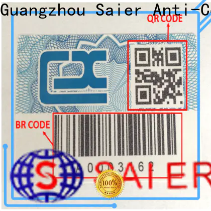 customized high security labels with good price bulk production
