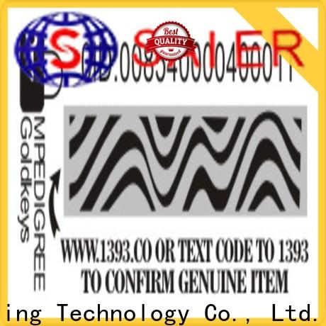Saier security adhesive sticker with pin code with good price for promotion