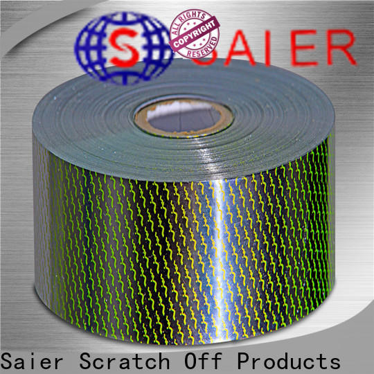 Saier hot stamping holographic foil factory price for glass