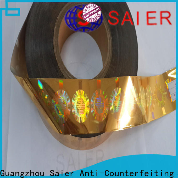 Saier waterproof hot foil stamping paper factory price for glass