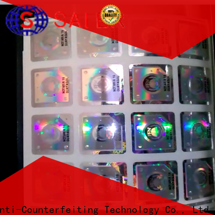 Saier latest hologram stiker factory direct supply for sale