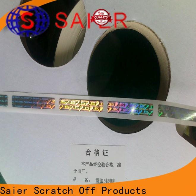 high-tech silver scratch off stickers factory price for id card