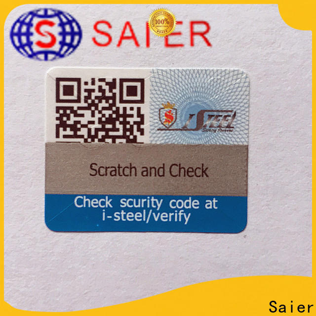 Saier anti counterfeit paper series for promotion