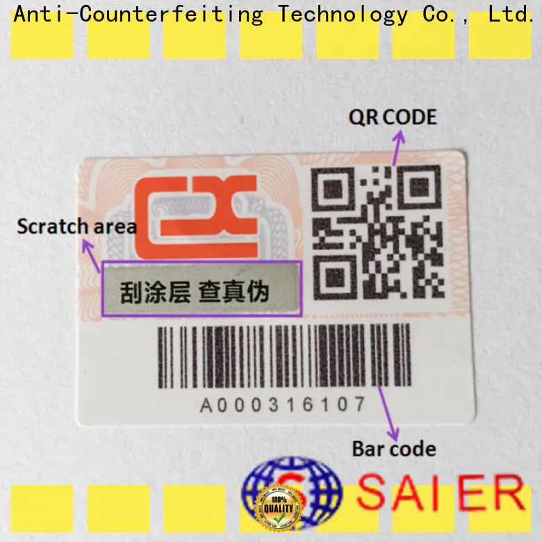 security adhesive sticker with pin code wholesale for book