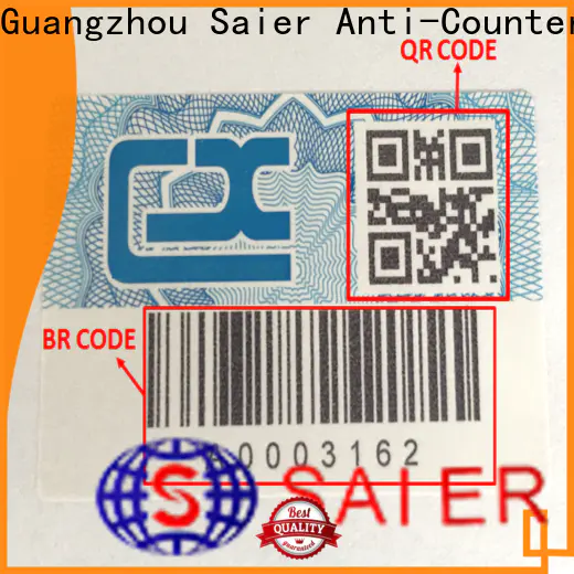 Saier security scratch off labels factory price for package