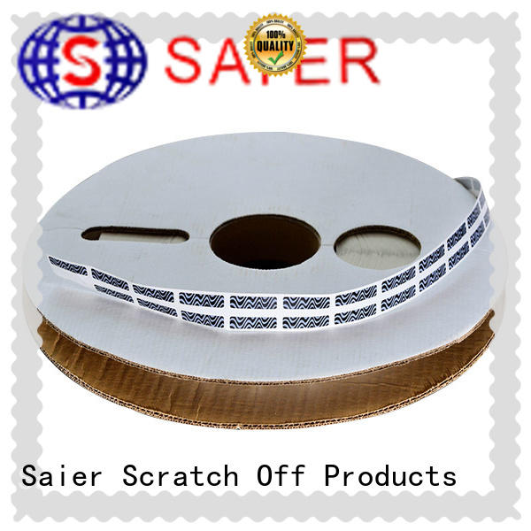 Saier widely-used scratch off panel directly sale bulk production