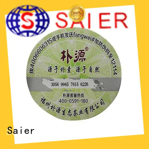 Saier label anti counterfeit paper supplier for book
