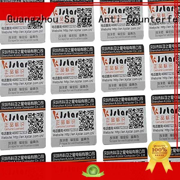 Saier advanced technology anti theft security labels factory price for package