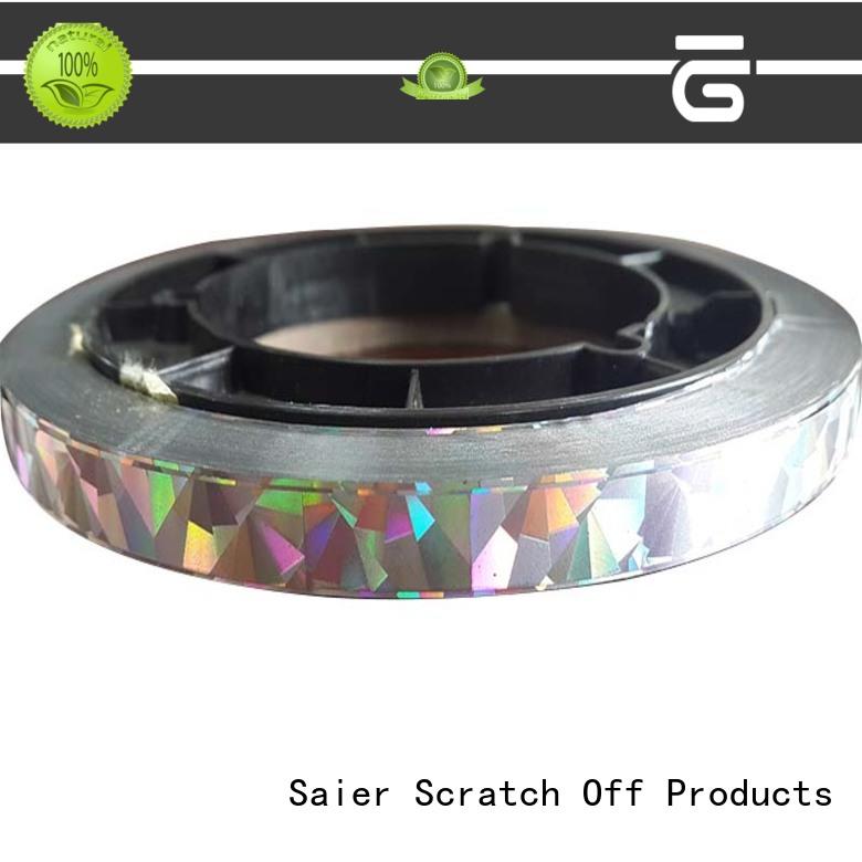 Saier high quality holographic foil stamping from China for cash