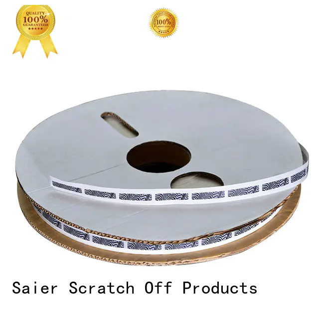 scratchoff void scratch sticker security Saier Brand company