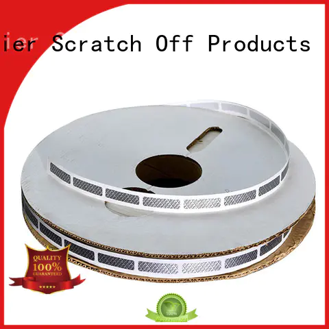 Saier scratch off sticker paper factory direct supply for credit card